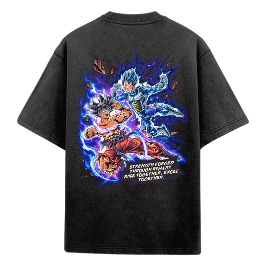 Goku Vs Vegeta | Acid Wash Oversized Tee